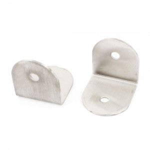 Furniture 40mm x 40mm Round End 90 Degree Angle Corner Bracket Fastener 2 Pcs