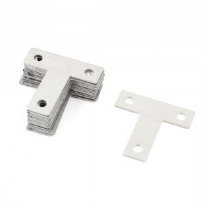 40mm x 40mm Metal T Shaped Angle Plate Corner Brackets Fasteners 25 Pcs