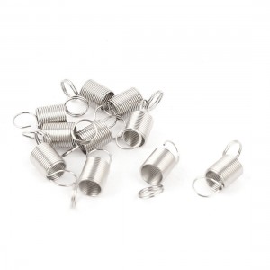 0.018" Wire Dia 0.24" OD 0.28" Long Tension Coil Extension Spring Hook 10Pcs