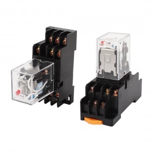 AC 24V Coil Power Relay HH53P L 11pin 3PDT 3NO 3NC with PYF11A Socket Base 2 Pcs