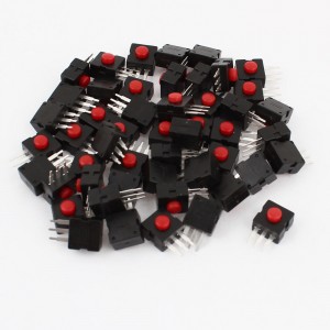 50 Pcs 3 Pin Momentary Round Pushbutton Tactile Tact Switches 12x12x10mm