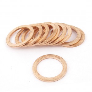 10Pcs 18 x 24 x 1.5mm Fasten Copper Flat Washer Ring Seal Fitting