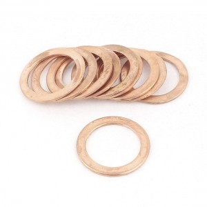 10pcs 22mm OD 16mm ID 1mm Thick Copper Washer Flat Ring Oil Brake Line Seal