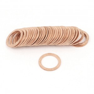 30pcs 12x16x1mm Copper Flat Washer Gasket Oil Brake Line Seal Fitting Fasteners