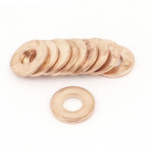 10pcs 14mm OD 6mm ID 1 5mm Thick Copper Washer Flat Ring Oil Brake Line Seal