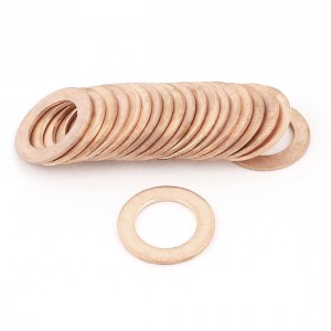 20PCS 16mm OD 10mm ID 1mm Thick Copper Washer Flat Ring Oil Brake Line Seal