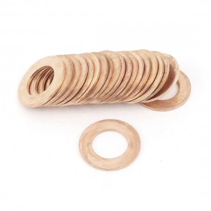 20PCS 24mm OD 14mm ID 1.5mm Thick Copper Washer Flat Ring Oil Brake Line Seal