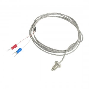 K Type Fork Terminal 0-400 Degree Celsius Thermocouple Sensors 1.7M 5.6Ft