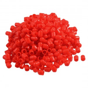 500 Pcs 6mm Inner Diameter Red PVC Slip Pipe End Caps Cover Fittings