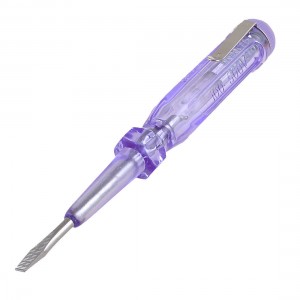Clear Purple Slotted Bit AC 100-500V Voltage Tester Electroprobe