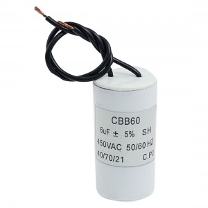 Washing Machine Polypropylene Film Motor Capacitor 450VAC CBB60 SH