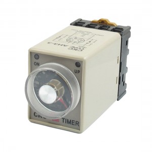 AH3-3 110VAC Power On 0-6Min 6 Minutes Delay Timer Time Relay w Base