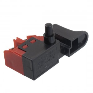 AC 250V 6A AC 125V 12A Lock On SPST NO Red Black Electric Tool Trigger Switch