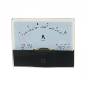 44C2 DC 0-10A Rectangle Analog Panel Ammeter Gauge
