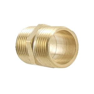 5 Pcs Gold Tone Double Male Thread BSPT Union Connectors