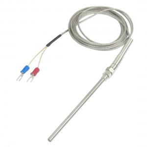 E Type 100x5mm 0-800 Degree Celsius Thermocouple Probe Sensors 2M 6.5Ft