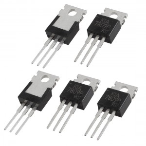 5 Pcs L7809CV 3 Terminals Through Hole 1.5A 9V Postive Voltage Regulator