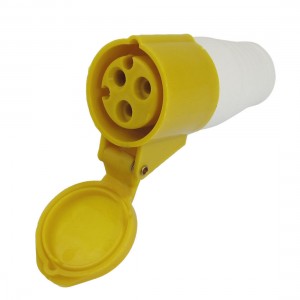 AC 110-130V 16A IP44 2P+E IEC309-2 Industrial Socket Yellow White
