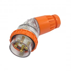 AC 500V 32A Waterproof Grade IP66 3Pin + E 56PA432 Industrial Angled Plug