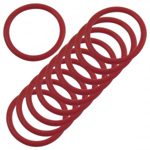 10 Pcs Red Rubber 22mm x 2mm Oil Seal O Rings Gaskets Washers