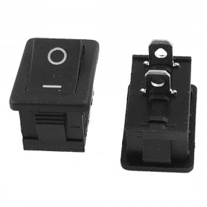 20x Black ON/OFF 2 Position SPST 2 Pin Snap in Rocker Switch 6A/250V 10A/125V AC