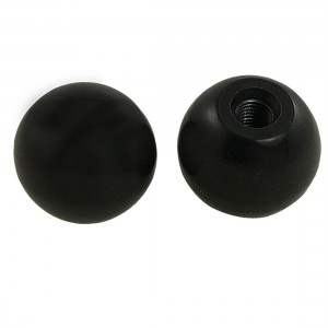 5 Pcs 7/25" Thread Hole 32mm Diameter Tapped Handling Ball Knobs Black