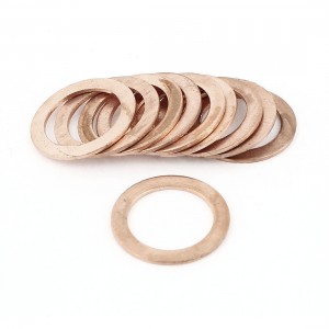 10pcs 14mmx20mmx1mm Copper Flat Washer Ring Oil Brake Line Seal Fitting Fastener