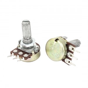 B100K 100K Ohm 6mm Thread 3 Pin Linear Type B Rotary Taper Potentiometer 2pcs