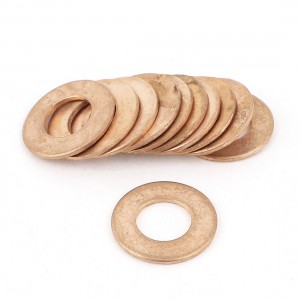 10pcs 8mmx16mmx1mm Copper Flat Washer Ring Oil Brake Line Seal Fasteners Gaskets