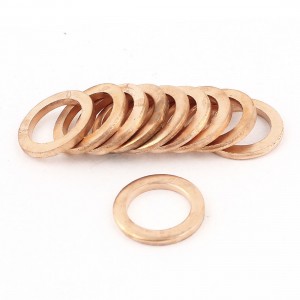 10pcs 12mm Inner Dia Copper Flat Washer Ring Line Seal Fitting Fastener