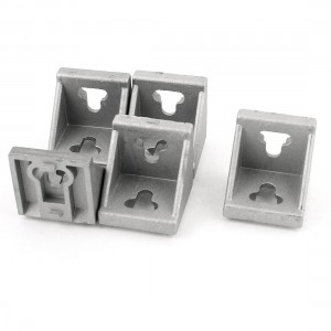 5pcs Silver Tone Aluminium 90 Degree Door Angle Bracket 45mmx45mm