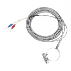 0-400C K Type Temperature Sensors Thermocouple 5M w 1.1" Clamp Hoop Probe