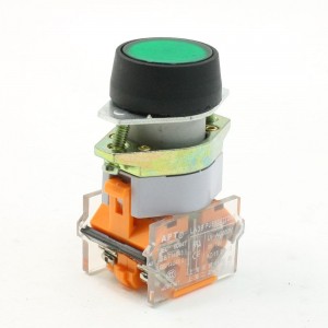 Round Green Cap 1NO 1NC Non-Locking Push Button Switch for 22mm Mounting Hole