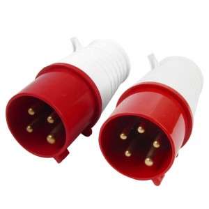 AC 380-415V 32A IEC309-2 3P + E 4P + E Free Hanging Industrial Plug 2PCS