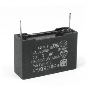 Polypropylene Film AC Motor Running Capacitor 1.2uF 5% 450V CBB61