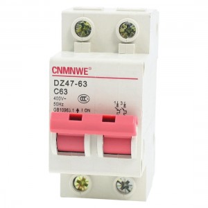 AC 400V 63A 2-Pole Overload Protection MCB Miniature Circuit Breaker