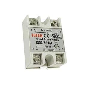 DC to AC Single Phase Solid State Relay SSR-75DA 75A 3-32V DC 24-380V AC