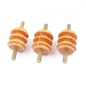 3PCS 38mm x 30mm x 6mm 660V Busbar Insulator Support Connector Orange