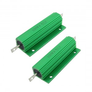 2 Pcs Green Aluminum Housed Wirewound Resistors 100W 4.5 Ohm 5%