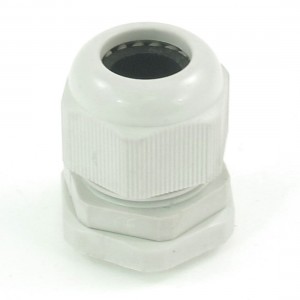 White PG21 Plastic Connector Gland for 12mm-16mm Cable