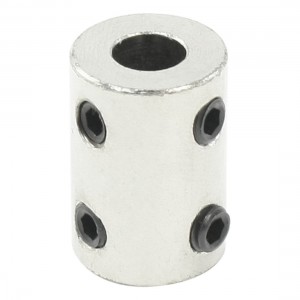 7mm Bore Robot Motor Wheel Coupling Coupler Silver Tone