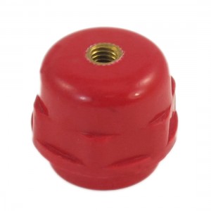 0.2" Brass Thread 1" Height Busbar Enhanced Insulator Supporter Red