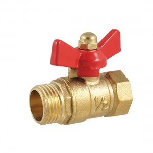 Butterfly Handle Male to Female Thread Brass Ball Valve Gweon
