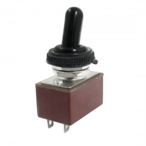 AC 250V 3A Amps ON/OFF 2 Position 2 Pins SPST Toggle Switch w Waterproof Boot