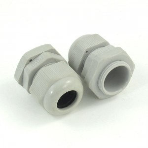 2 Pcs White PG16 Plastic Connector Gland for 10mm-14mm Cable