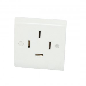 AC 380V 25A Three Phase Four Wire Power Outlet Socket Wall Plate Panel White