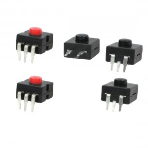 5 Pcs Vertical Horizontal 3 Pin Latching Flashlight Push Button Switch
