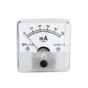 DC 0-100mA Square Face Analog Current Panel Ammeter