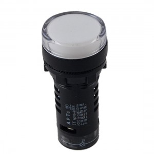 White Cap Double LED Light Signal Indicator Lamp AC/DC 12V