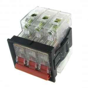 AC 400V 25A 3P Transparent Miniature Circuit Breaker with Mounting Bracket